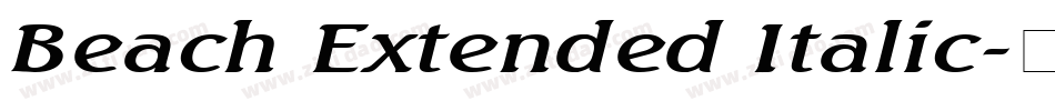 Beach Extended Italic字体转换